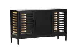 Sideboard Showcase, Akazie/schwarz, inkl. LED-Beleuchtung