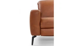 2,5-Sitzer HU-PC23005, cognac, inkl. Kopfpolsterverstellung