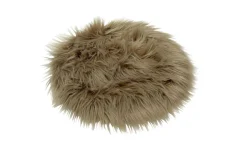 Sitzkissen Kunstfell, taupe, 35 cm