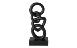 Skulptur Chainy, schwarz, 40 cm