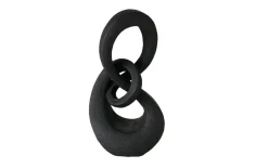 Skulptur Chainy, schwarz, 32,5 cm