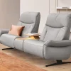 Sofa 2,5-sitzig, Varia, grau, inkl. elektrischer Aufstehhilfe