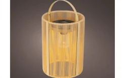 Solar Laterne Holz, beige