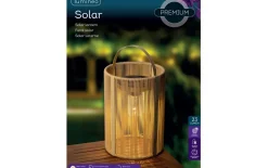 Solar Laterne Holz, beige