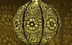 Solar-Laterne, rund, grün, 25 cm