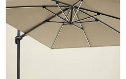 Sonnenschirm, beige, 300 x 256 cm, inkl. LED Solarbeleuchtung