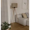 Standleuchte HONTONGAS, Heu/beige