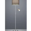 Standleuchte Hotel, nickel/grau, 170 cm
