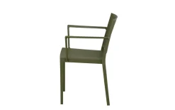 Stapelsessel Lane, mit Armlehnen, olive