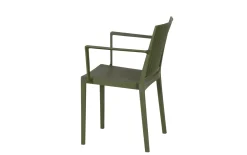 Stapelsessel Lane, mit Armlehnen, olive