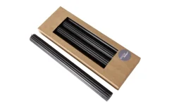 4 Starbkerzen Classic, schwarz, H 26 cm