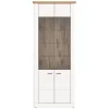 Stauraumvitrine II Modern Times, weiß/Eiche-Nachbildung