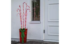 Stehleuchte Candycane in Box, rot/weiß