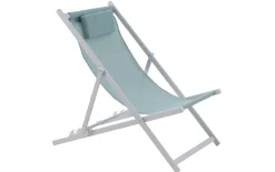 Strandstuhl Juno, grün/weiß, inkl. Kissen
