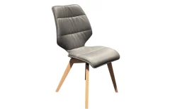 Stuhl Canvas, Leder, granit