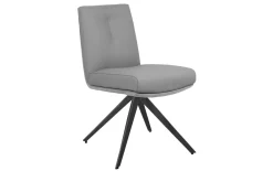 Stuhl Folara, Leder/Cord, grau