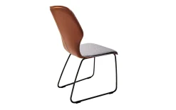 Stuhl Nevio, saddle brown/middengrijs