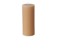 Stumpenkerze Classic, beige, 15 cm