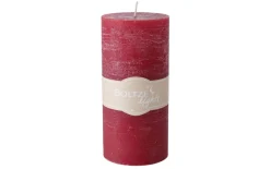 Stumpenkerze Rustic, creme, 15 cm