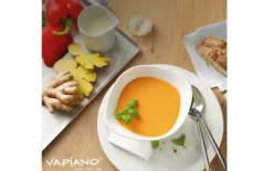 Suppenschale Vapiano in weiß, 2-teilig