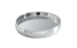 Tablett aus Edelstahl in Silber/Grau, 41 cm