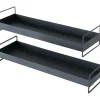 Tablett 2er-Set Wolga, schwarz