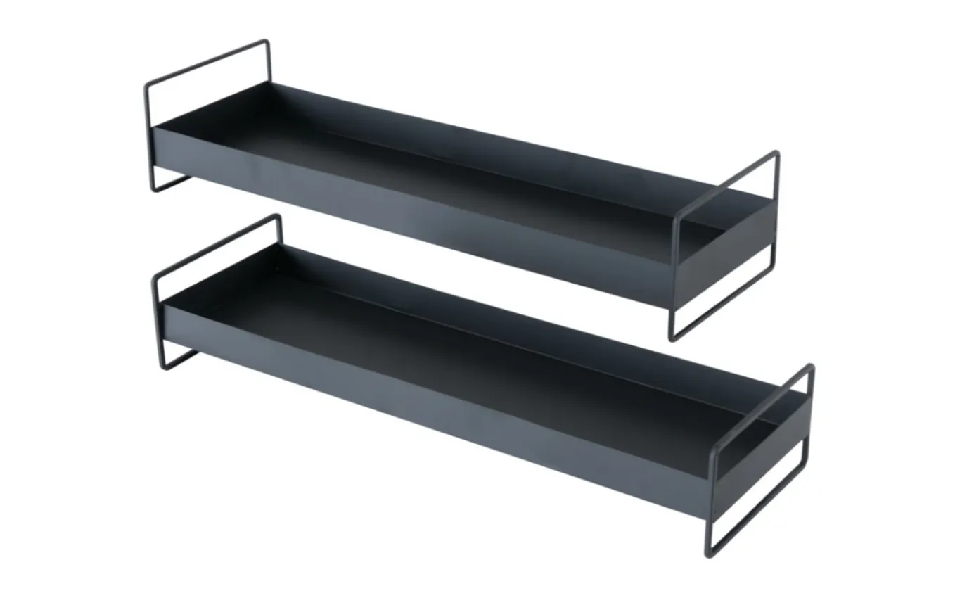 Tablett 2er-Set Wolga, schwarz