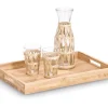 Tablett Gummibaum, natur, 45,7 x 30,5 cm