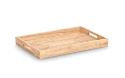 Tablett Gummibaum, natur, 45,7 x 30,5 cm