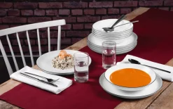 Tafelservice Lido Black Line in weiß, 12-teilig