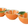 Tapas-Schale Orange, orange/weiß/grün