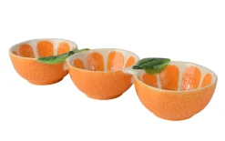 Tapas-Schale Orange, orange/weiß/grün