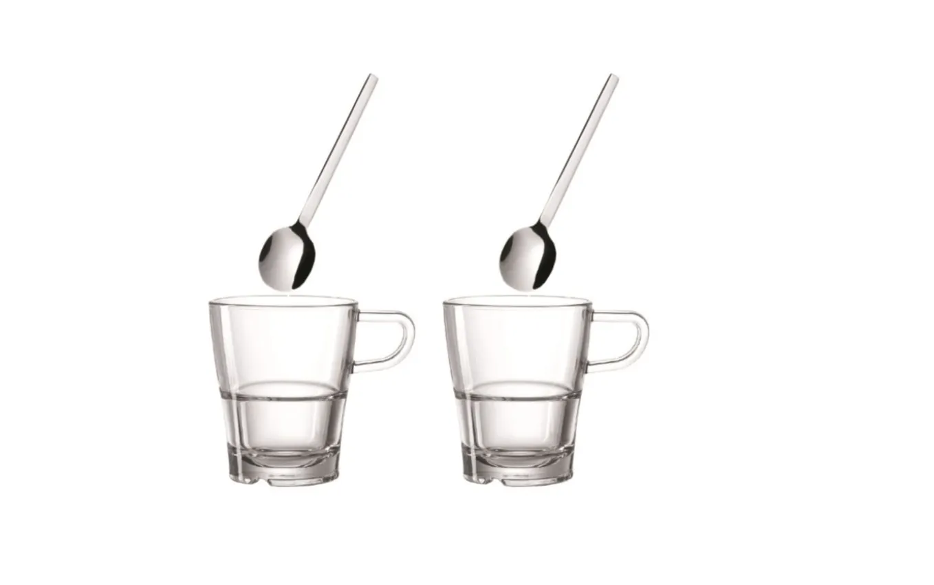 Tassen/Löffel Set Senso, 4-teilig