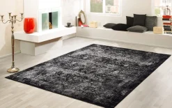 Teppich Glorious Vita, schwarz/grau, 160 x 230 cm