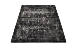 Teppich Glorious Vita, schwarz/grau, 140 x 200 cm