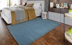 Teppich Kristall Uni, blau, 200 x 290 cm