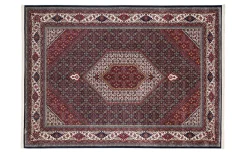 Teppich Seidenwind Bidjar, rot/blau, 200 x 290 cm