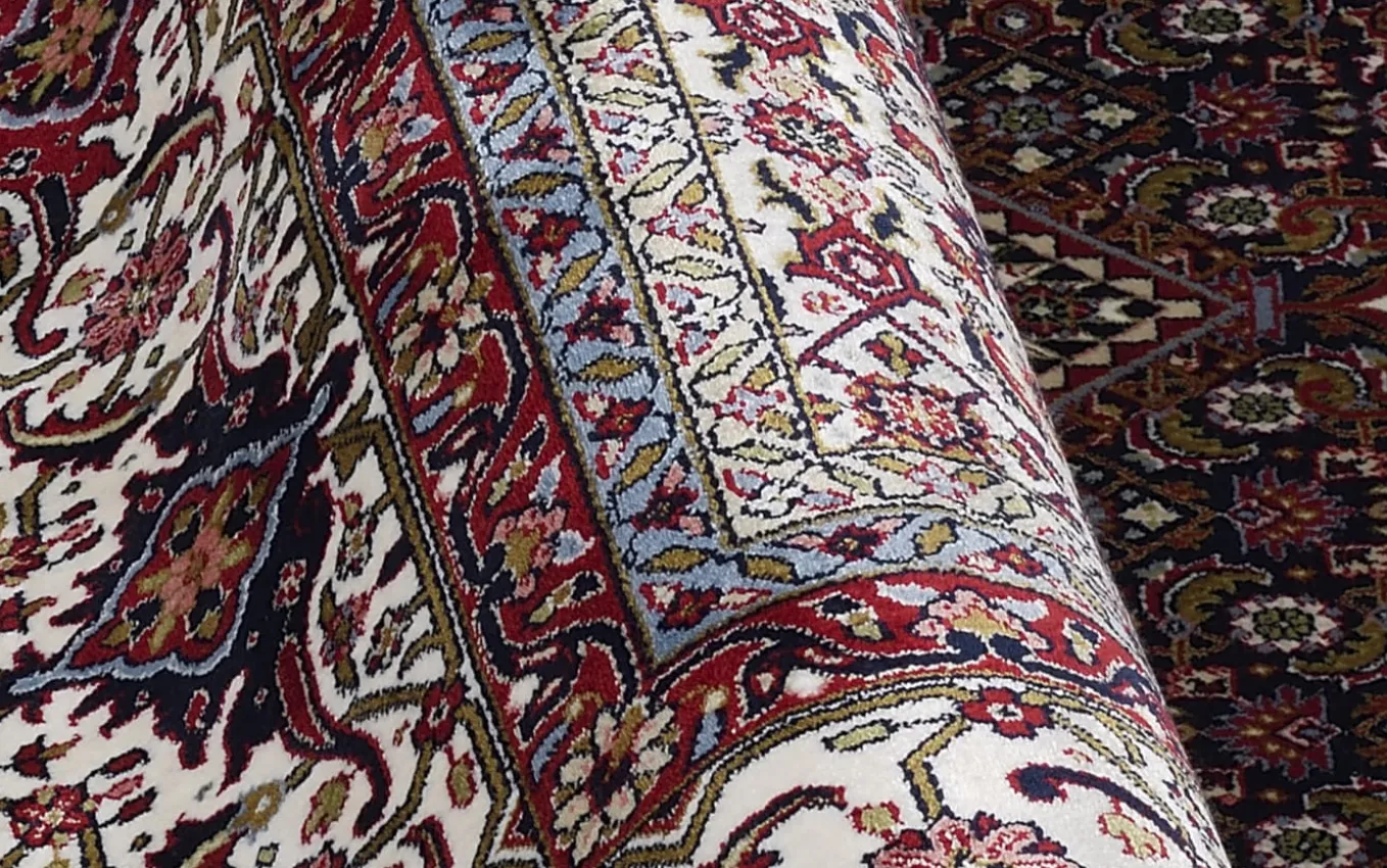 Teppich Seidenwind Bidjar, rot/blau, 200 x 290 cm