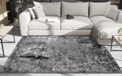 Teppich Starlight Echo, grau/schwarz, 200 x 290 cm