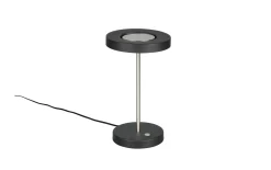Tischleuchte Guano, nickel/schwarz