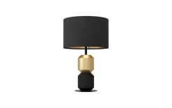 Tischleuchte Laurignano, schwarz/gold, 49 cm