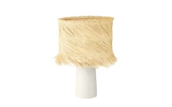 Tischleuchte PAISANO, Rattan/weiß