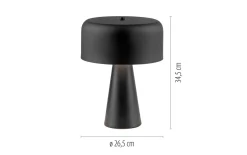 Tischleuchte Pento, schwarz