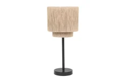 Tischleuchte Smilla, Jute/schwarz