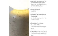 Tischleuchte Traventa, Travertin-Nachbildung