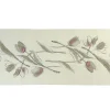 Tischläufer Pia, weiß mit Blumenmuster, 50 x 140 cm