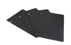 Tischset aus Filz in anthrazit, 4-teilig