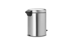 Treteimer Newicon, matt steel, 5 L