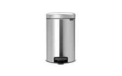Treteimer Newicon, matt steel, 12 L