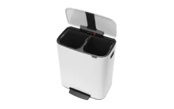 Tretmülleimer Bo, weiß, 2 x 30 L